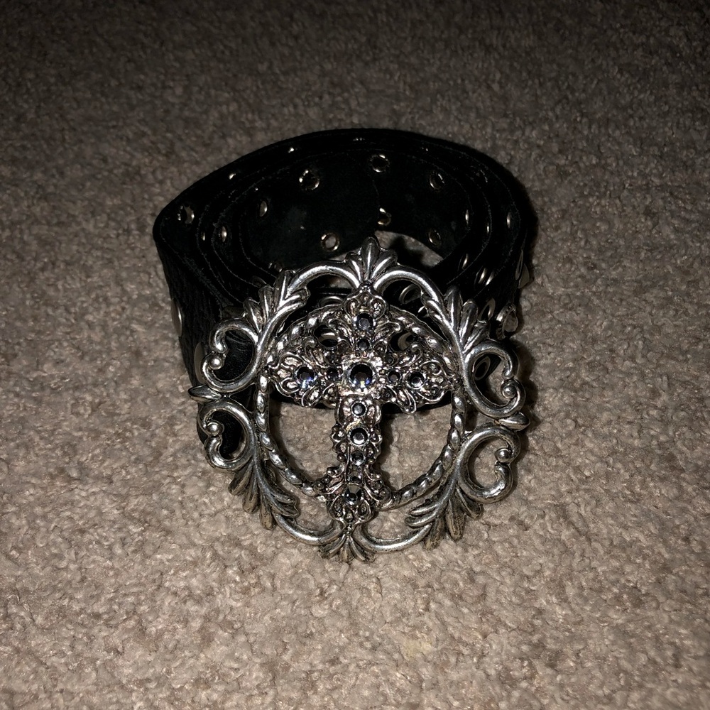 Leatherock Belt with Cross Buckle